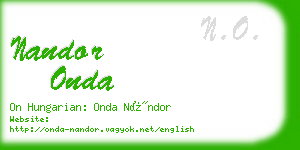 nandor onda business card